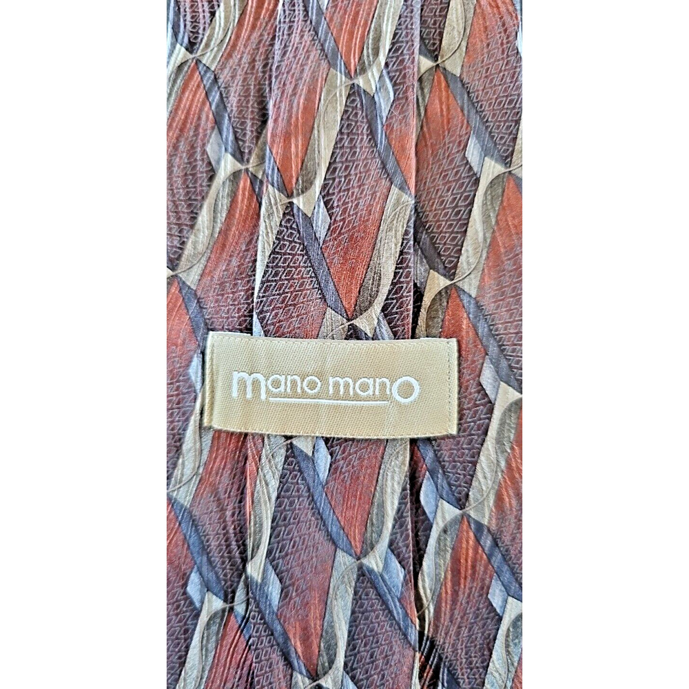 Men's Necktie Mano Mano Silk L58" W3.75" multicolor
